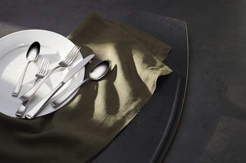 Oneida Moda 65-Piece 18/10 Silverware Set for 12, Flatware - style: 65-Piece Flatware Set with Caddy