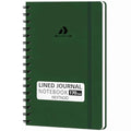 Nextnoid A5 Lined Spiral Notebook - 170 Pages, College Ruled, Dark Green - color: i-Dark Green