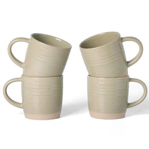 famiware Coffee Mugs Set of 4, 13 oz Mug Set, Ceramic Cup Set with Handle - color: Constellation-Honey, size: 4 Count (Pack of 1)