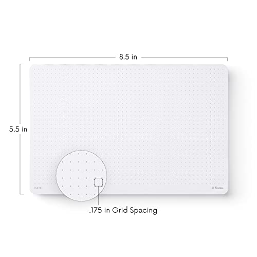 Notsu Dot Grid Desk Notepad, 2 Pack | Tear-Off Landscape Note Pad for Desk - size: 5.5" x 8.5", style: Dot Grid