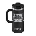 RTIC 16oz Road Trip Travel Mug with Lid and Handle, Ceramic Lined, Black - color: Black, size: 16 Ounces