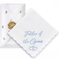 Mother of the Bride Gifts Wedding Handkerchief Keepsake - color: Father of the Groom, style: Gold Olive Leaf