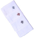Monogrammed Handkerchiefs for Men 3-Pack Cotton, White Hankies - color: B