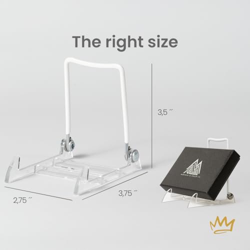 KINGDOM SOLUTIONS - 3.5" White Acrylic Display Stand Made in USA - 12 Pack - color: Acrylic White, size: 3.5" (12-pack)