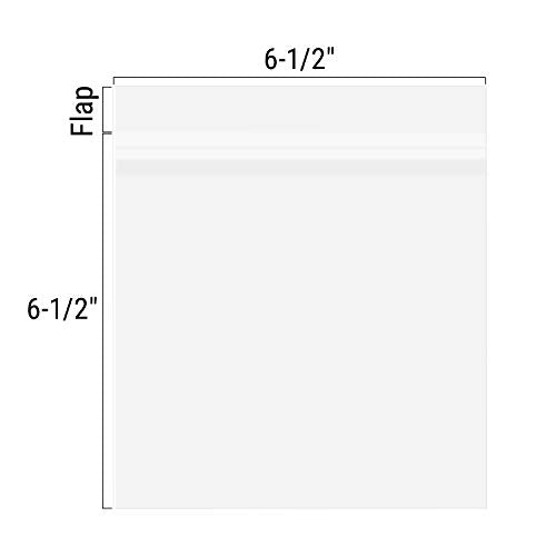 Golden State Art 6x6 Inch Crystal Sealed Clear Plastic Sleeves,100 Pack - size: 6 1/2 x 6 1/2