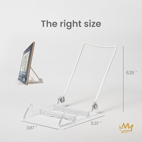 KINGDOM SOLUTIONS - 6.25" White Acrylic Display Stand Made in USA - 36 Pack - color: Acrylic White, size: 6.25" (36-pack)