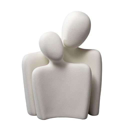 Ceramic Couple Statue Modern Shelf Decor Knick Knacks for Shelves, Valentine's Day Wedding Gifts, Home Decor for Living Room, Bedroom, Bookshelf & TV Stand (XL) - size: XL-10.2in