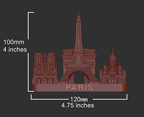 ZIZO Modern The World Landmarks Model Buildings City Skyline Statue for Home Decor for Boy Friends Gold 4" (Bangkok) - color: Bangkok