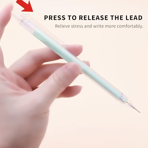 0.7mm Cute Mechanical Pencil Set 12 PCS Pastel Mechanical Pencils With 1 Erasers,1 Tube HB Lead Refill For Writing,Sketching,Drawing,Student Stationary