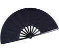 Folding Fan - Chinese Hand Fan, 13 inch Nylon-Cloth Performance Fan - color: Black