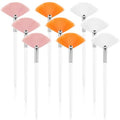 Maitys 9 Pieces Facial Fan Mask Brushes, Pink,Yellow,White - color: Pink,Yellow,White