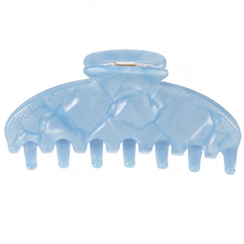 Luxury Hair Claw Clip Premium Acetate Strong Hold 4 Inch (Ice Blue) - color: Ice Blue