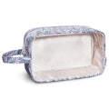 Narwey Clear Toiletry Bag for Women, Clear Cosmetic Makeup Bag for Travel - color: Blue Leaf