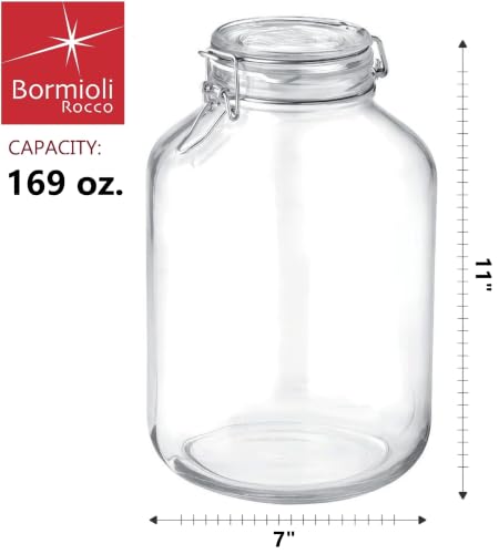 Bormioli Rocco Fido Clear Jar, 169 Oz. - color: Clear Top, size: 169 fl oz