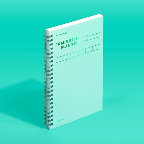 motemote 10 MINUTES PLANNER 100 Days - Undated Time Blocking Daily Planner - color: Greenery