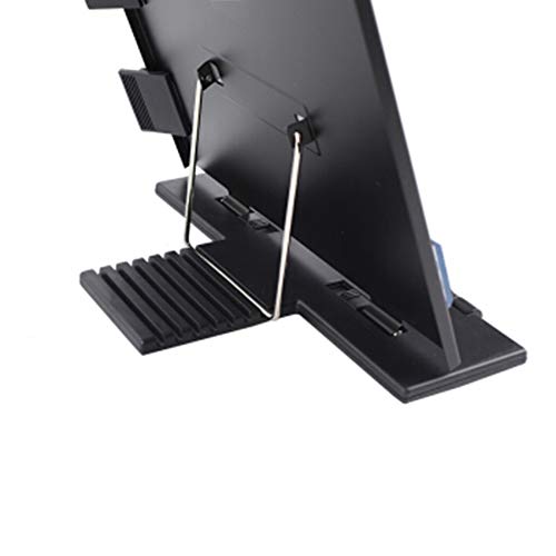 Hanghs Desktop Document Holder/Paper Stand/Clipboard for Sheet Music/Cookbook/Book with 7 Adjustable Positions and a Highlighting Side Clip Black