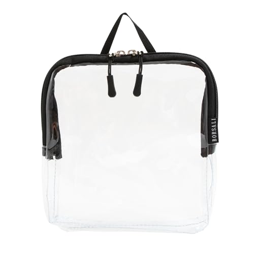 BORSALI TSA Approved Toiletry Bag, Black With Handle - color: Black with Handle