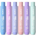 Nicpro 6 Pack Rotary Retractable Erasers, Soft TPE Rubber Twist Eraser - color: Macaron