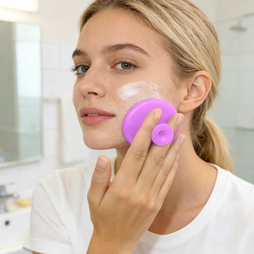 Silicone Face Scrubber-Soft Facial Cleansing Brush for Skincare Routine,Exfoliating Pad & Scalp Scrubber for Home Spa - color: [Mixed Items] 1, size: 4-pack