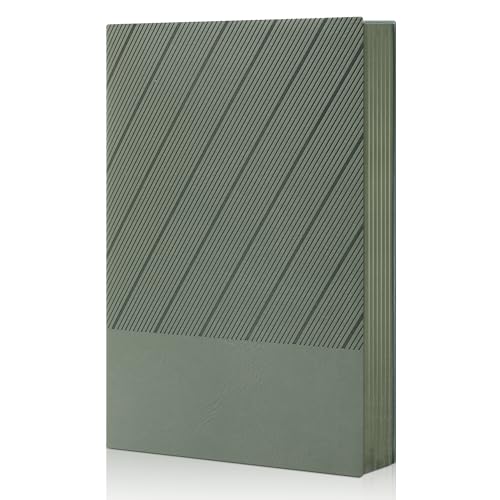 BOBO RABBIT Softcover Lined Notebook 348 Pages Vegan Leather Thick Journal - color: Light Green