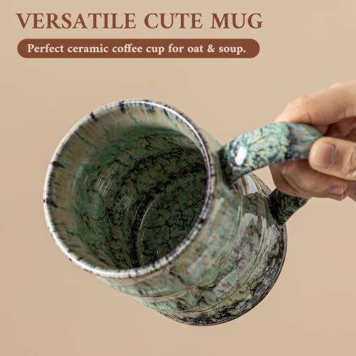 Celadon Rain Ceramic Mug, 22oz Reactive Glaze Mug, Housewarming Gift - color: 22oz - Celadon Rain · RENEW