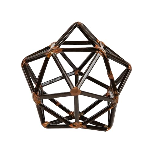 Mind Reader Metal Geometric Sculpture, Modern, Office Decoration, Home Decor, Metal, Black - color: Black Decorative Ball