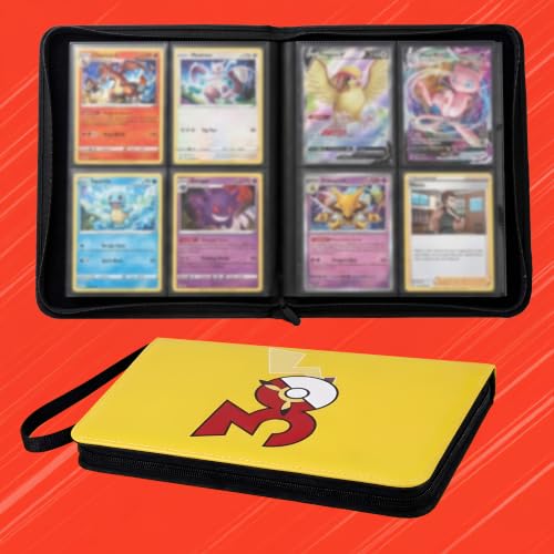 Card Binder, 4 Pocket 240 Card for Collectible Trading Card Albums - color: 240-YELLOW-1