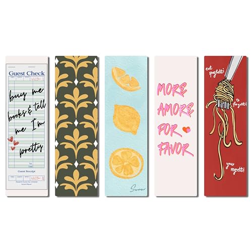 10pcs Cute Bookmarks Set, Aesthetic Bookish Gifts for Women (Yellow) - color: Yellow