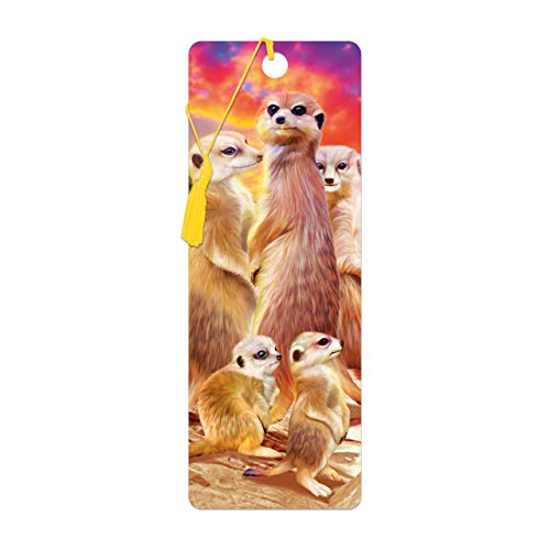 3D LiveLife Bookmark - Cool Meerkats Lenticular Page Marker - color: Cool Meerkats