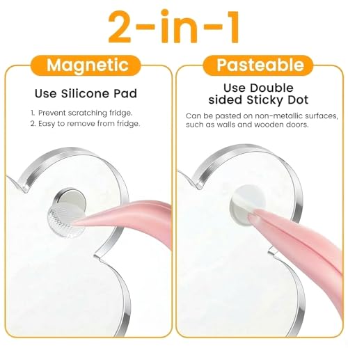 10 Pack Acrylic Fridge Magnetic Frame for Polaroid, 2.36x3.54 In Mini Picture Frames Clear for Fujifilm Instax Mini, 2 Sided Photo Refrigerator Magnet Picture Display Clear Frame Petal - color: Clear, size: 10 Pack