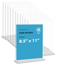 newnewshow 8.5x11 Clear Acrylic Sign Holder, Display Stand, Plastic Card Holder for Business, Office, Retail (12 Pack 8.5x11) - size: 12 Pack 8.5x11