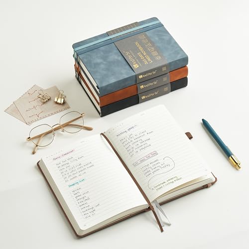 &And Per Se Lined Journal Notebook, 365 Pages, A5, 5.7'' x 8'' 100GSM Thick Paper, Journals for Writing, Hardcover Notebooks for Women Men (Brown) - color: Brown, style: 365-Lined