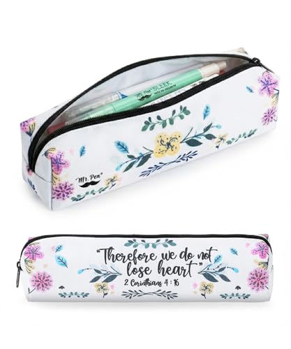 Mr. Pen- Cute Pencil Case Pouch, 2 Pack - color: White, size: 1 Pack