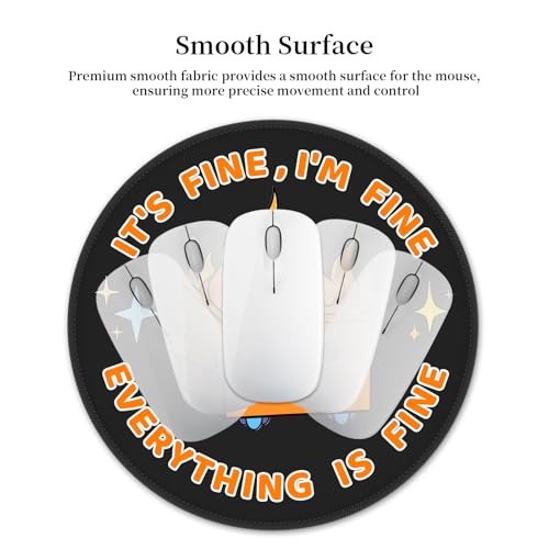 Hancynir 2Pcs Funny Mouse Pad, Dumpster on Fire Round Mousepad for Desk - color: 00-2Pcs Funny Dumpster