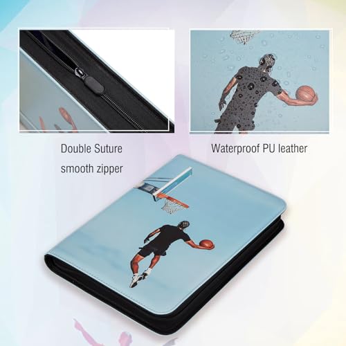 Basketball Card Binder 360 Pockets Waterproof Trading Cards Storage - color: Basketball, size: 360