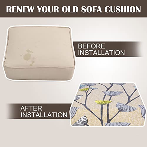 SearchI Stretch Printed Sofa Couch Cushion Covers Replacement Chair Cushion Slipcovers Sofa Seat Cover Furniture Protector Sofa Slipcover Soft with Elastic Bottom(Medium, Dandelion Pattern) - color: Dandelion Pattern, size: Medium