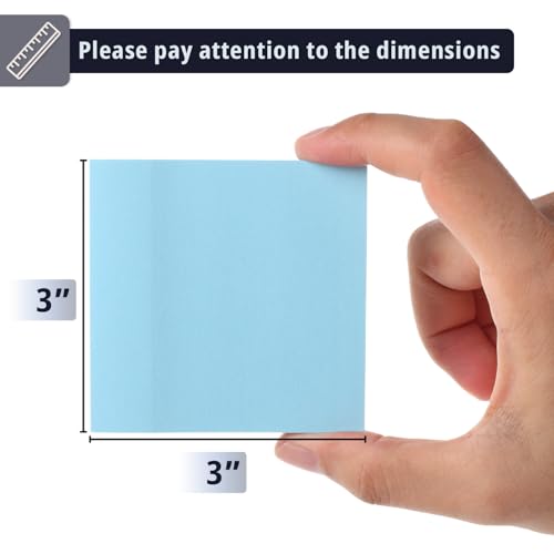 Mr. Pen- Sticky Notes, 3"x3", 12 Pads, 720 Sheets, Pastel Colors - color: Pastel