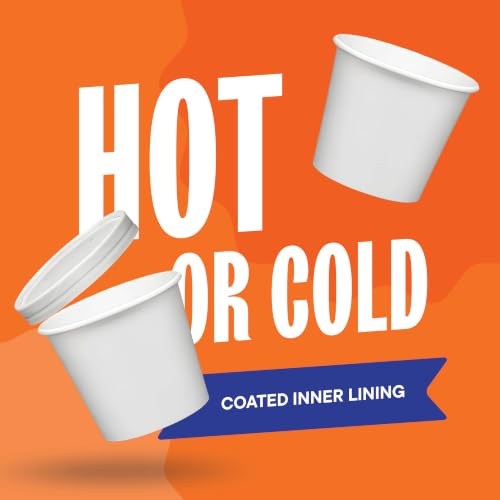 Eco-Friendly Paper Food Containers with Lids - 16 oz [250-Sets] Soup Cups - size: Bulk: 16 oz.