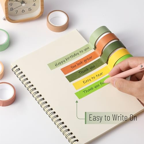 Mr. Pen- Washi Tape Set, 10 Rolls, 5.5 Yards/Roll, Washi Tape for Scrapbook - color: Earthy Tones