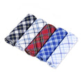 5 Pack Soft Cotton Handkerchiefs for Men - Assorted Plaid & Striped Patterns, Highly Absorbent & Machine Washable, 16"×16" Premium Pocket Squares for Men for Formal & Daily Use