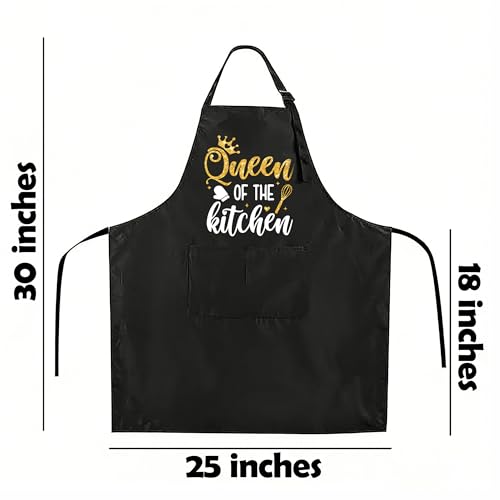 Funny Black Apron with Pockets for Man,Dad,Husband,Father in Law,Chef Daddy Women Grilling Apron BBQ Cooking Gifts - color: Apron-2