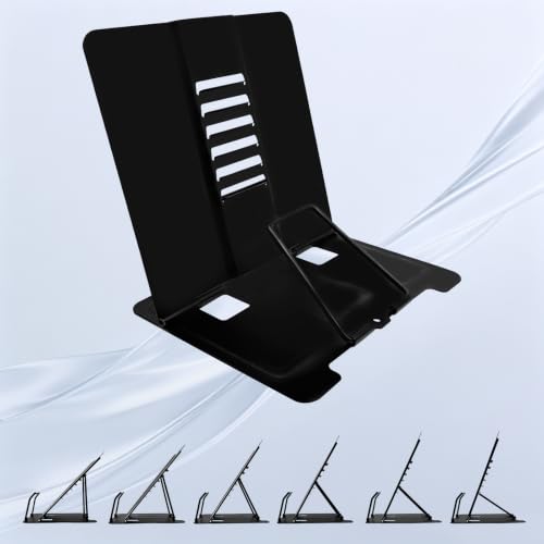 Book Stand, Book Holder, Book Stand for Reading – for Desk & Music - color: Black