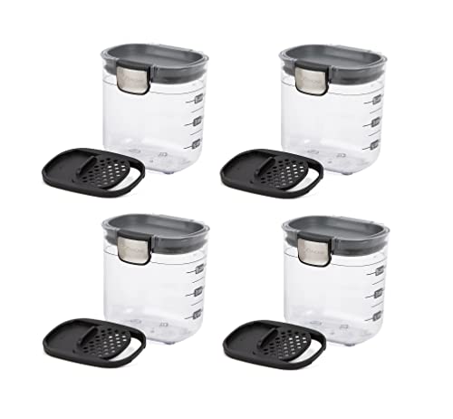 Progressive PKS-401 1.5 Cup Mini Prokeeper+ Airtight Silicone Seal Storage Container Great For Spices & Baking Acessories (4- Piece) - size: 4- Piece