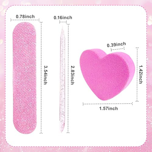 Manicure Kit Disposable Press On Nail Tool Packaging Kit (Pink, 32PCS) - color: Pink, 32PCS