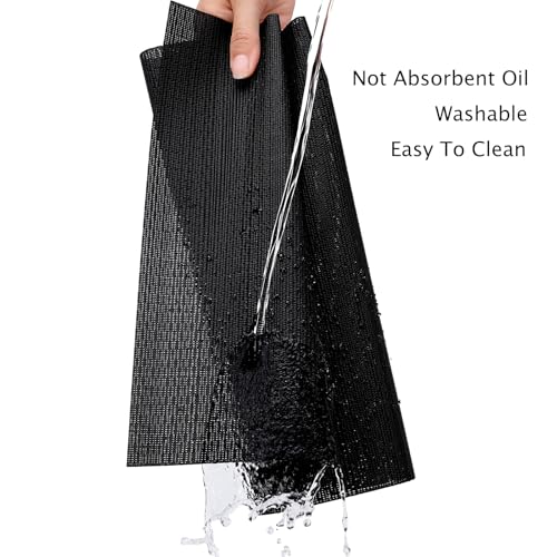Myir JUN Placemats Set of 10 Kitchen and Dining Table Placemats - color: Black, size: Set of 10