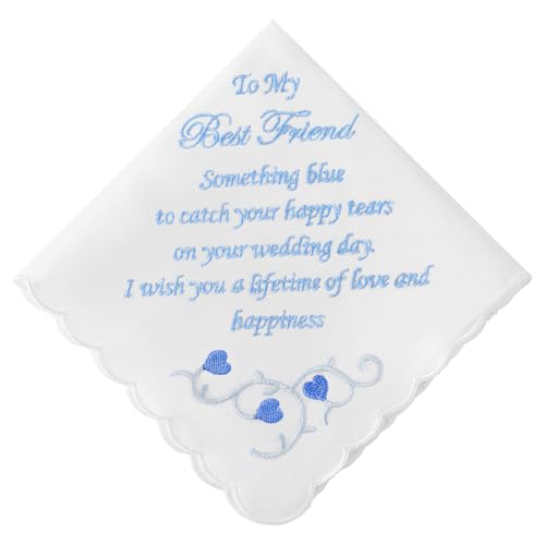 Wedding Handkerchiefs Something Blue Gifts for Bride & Groom - color: Wedding Gift from Friends