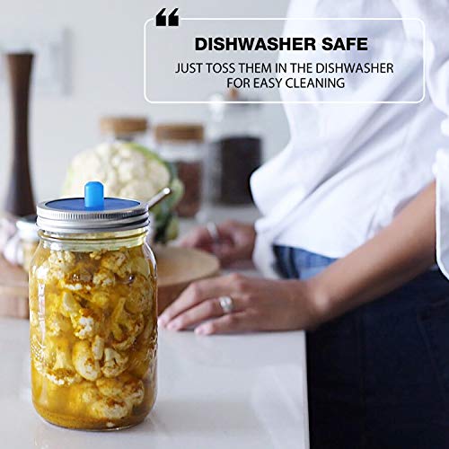 Masontops Pickle Pipes - Airlock Fermentation Lids - Wide/Small Combo Sauerkraut & Pickle Kit - Fermentation Jar Not Included - size: Wide/Small Combo 8PK