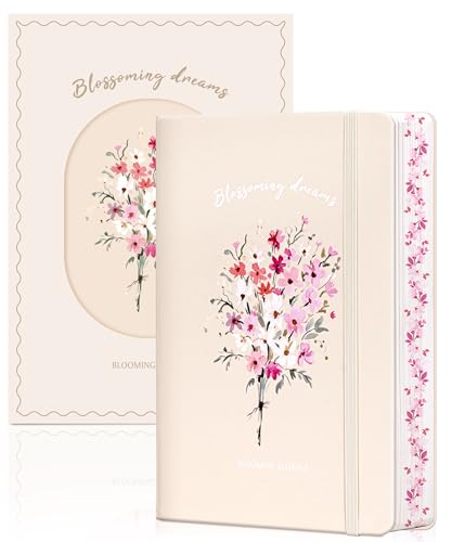 MINICAGIE Lined Floral Journal Notebook for Women 192 Pages A5 - color: Yellow2