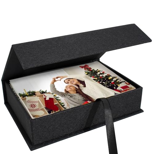 Photo Storage Box 5x7, Keepsake Box - Black - color: Black, size: 5"x7"