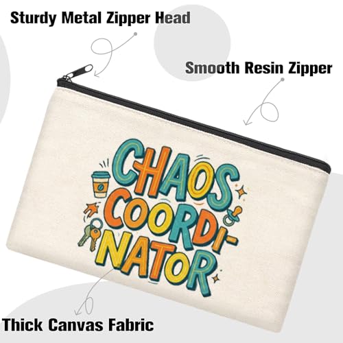 Aesthetic Canvas Tote Bag for Women – Minimalist Open-Top Design, Perfect for Books, Daily Errands and Gifting. - color: Retro Chaos Coordinator